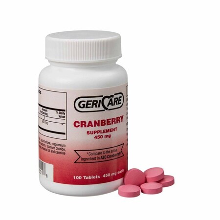 Geri-Care Dietary Supplement Cranberry Extract 450 mg Strength Tablet, 1200PK 845-01-GCP